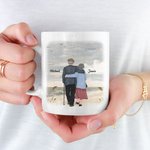 Mug personnalisé Votre premier baiser ou votre premier amour en céramique avec anse de type C Cadeau d'anniversaire commémoratif Cadeau d'anniversaire