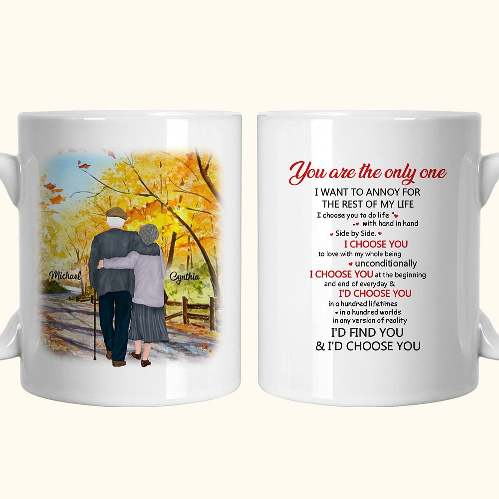 Mug céramique à anse en C personnalisé I Want To Annoy For The Rest Of My Life Cadeau d'anniversaire Cadeau d'anniversaire pour couple