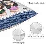 Coussin d'Oreiller Personnalisé Coussin d'Oreiller Anniversaire Cadeau de Noël pour Amis Décoration de Chambre d'Hôtes