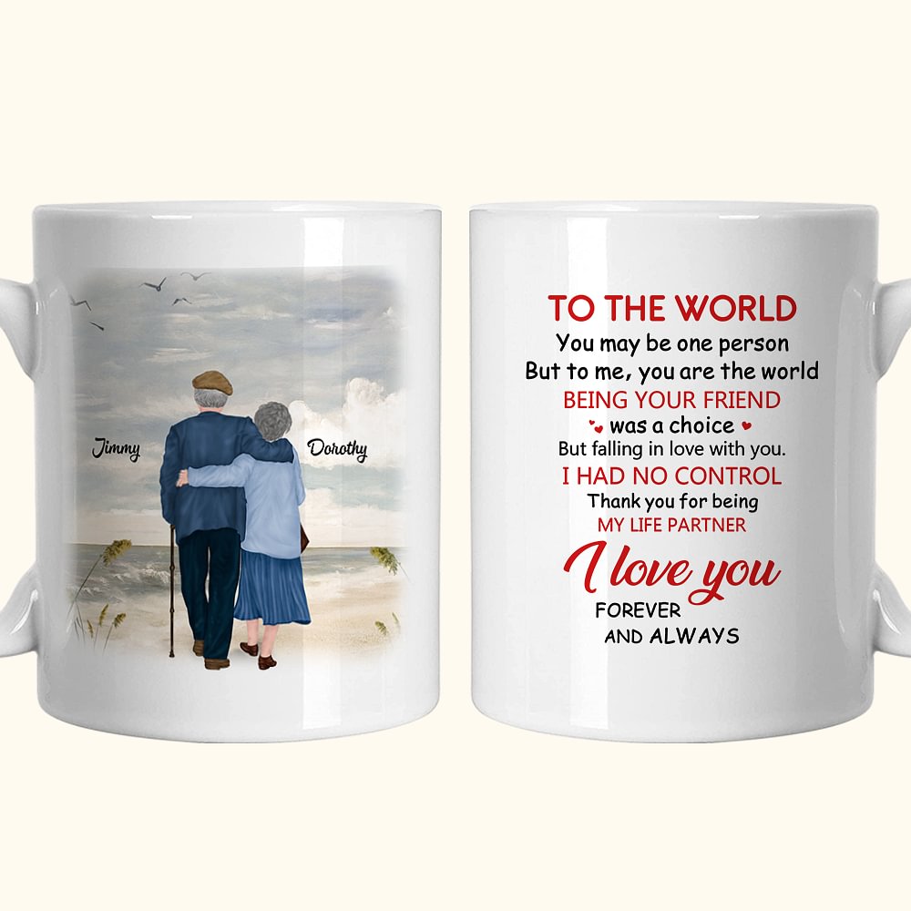 Mug personnalisé Faiiling In Love With You en céramique avec anse en C Cadeau d'anniversaire Cadeau d'anniversaire pour couple