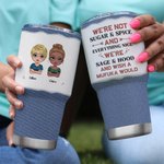 Personalized We're Not Sugar & Spice Besties 30oz Portable Leak Proof Tumbler Birthday Gift Best Friends Gift