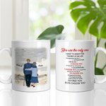 Henkilökohtainen Minä valitsen sinut alussa ja lopussa jokapäiväisen Keraaminen C-tyypin kahva muki Vuosipäivä lahja Syntymäpäivälahja pariskunnalle