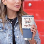 Henkilökohtainen farkut tyyli Olemme ongelmia, kun olemme yhdessä Kuka tiesi 30oz Portable Tumbler joulupäivä kiitospäivä syntymäpäivälahja