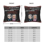 Personalized We're Not Sugar and Spice Everything Nice Throw Pillow Cover Cushion Birthday Gift for Besties Friends Bedroom Decor