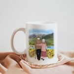 Henkilökohtainen Minä valitsen sinut tekemään elämää käsin käsin Keraaminen C-tyypin kahva muki Vuosipäivä lahja Syntymäpäivä lahja pariskunnalle