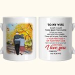 Personalizado Viejo Pareja Vida Compañero Otoño Taza de cerámica con asa tipo C Regalo de Aniversario Regalo de Cumpleaños para Pareja