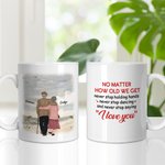 Henkilökohtainen Never Stop Saying I Love You Keraaminen C-tyyppi kahva muki vuosipäivä lahja syntymäpäivälahja lahja pariskunnalle