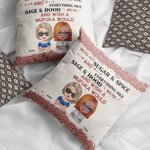 Personalized We're Not Sugar and Spice Everything Nice Throw Pillow Cover Cushion Birthday Christmas Gift for Besties Bedroom Decor