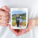 Henkilökohtainen rakastan sinua ja rakastan sinua kunnes kuolen Keraaminen C-tyyppi kahva muki vuosipäivä lahja syntymäpäivälahja pariskunnalle