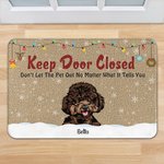 Henkilökohtainen Pidä ovi kiinni Hauska lemmikkieläinten ovimatto syntymäpäivä joululahja koiralle kissalle lemmikkieläinten ystäville