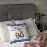 Coussin d'Oreiller Personnalisé Coussin d'Oreiller Anniversaire Cadeau de Noël pour Amis Décoration de Chambre d'Hôtes