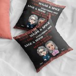 Personalized We're Not Sugar and Spice Everything Nice Throw Pillow Cover Cushion Birthday Gift for Besties Friends Bedroom Decor