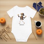 Personalizado Bailando Divertido Esqueleto Bebé Onesie Manga Corta Ropa de Bebé Halloween Baby Shower Regalo para Bebé