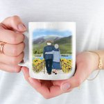 Personlig Never Stop Holding Hands Ceramic C-type Handle Mug Anniversary Souvenir Gift Födelsedagspresent för par