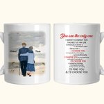 Henkilökohtainen Minä valitsen sinut alussa ja lopussa jokapäiväisen Keraaminen C-tyypin kahva muki Vuosipäivä lahja Syntymäpäivälahja pariskunnalle