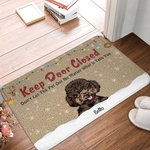 Henkilökohtainen Pidä ovi kiinni Hauska lemmikkieläinten ovimatto syntymäpäivä joululahja koiralle kissalle lemmikkieläinten ystäville