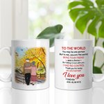 Personlig Du kanske är en person men för mig är du världen Keramisk C-typ handtagsmugg Jubileumspresent Födelsedagspresent för par