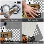Personalized Funny Halloween Ghost Pumpkin Doormat with Name Halloween Spooky Season Gift for Friends Family Home Decoration