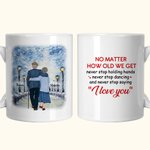 Gepersonaliseerde I Love You Keramische C-type handvat Mok Verjaardagscadeau Verjaardag Kerstcadeau voor paar