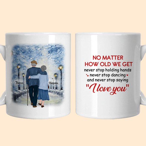 Gepersonaliseerde I Love You Keramische C-type handvat Mok Verjaardagscadeau Verjaardag Kerstcadeau voor paar