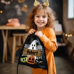 Personalizado divertido Halloween calabaza fantasma bolsa de cordón espeluznante tratar bolsa mochila bolsa de regalo de Halloween para niños niños am