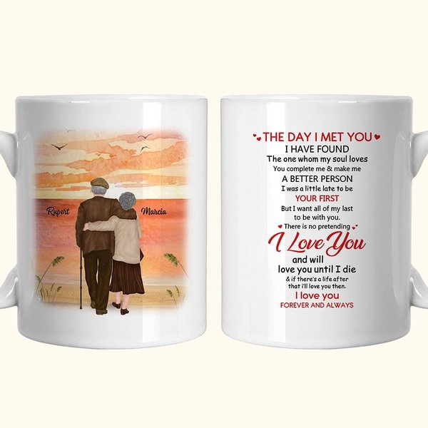 Personalizzato Voglio che tutti i miei ultimi siano con te Tazza in ceramica con manico a C Regalo di anniversario Regalo di compleanno per la coppia