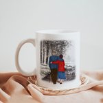 Gepersonaliseerde Never Stop Holding Hands Keramische C-type handvat Mok Verjaardagscadeau Verjaardag Kerstcadeau voor paar