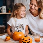 Personalizada Halloween Vaca Fantasma Niño Camiseta Calabaza y Fantasma Divertida Camiseta Corta Fiesta de Halloween Camisa Animal Fiesta de Cumpleaño