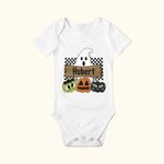 Personalised Halloween Ghost Short Sleeve Baby Onesie Soft Fall Spooky Outfit  Halloween Gift for Newborn to Infant