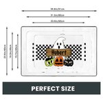 Personalized Funny Halloween Ghost Pumpkin Doormat with Name Halloween Spooky Season Gift for Friends Family Home Decoration