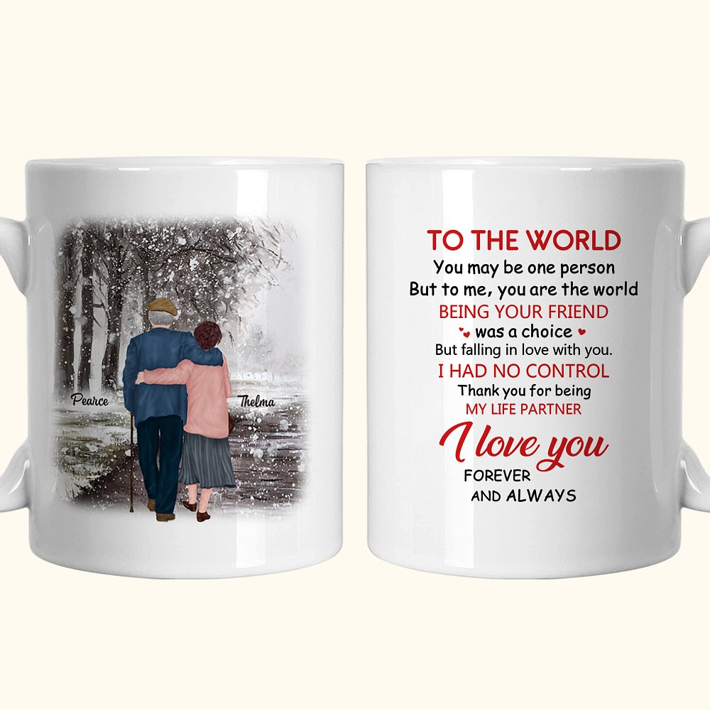 Mug personnalisé I Love You Forever And Always (Je t'aime pour toujours) Mug en céramique avec anse de type C Cadeau d'anniversaire Souvenir Cadeau d'