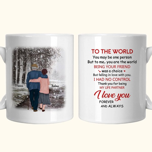 Gepersonaliseerde Ik hou van je voor altijd en altijd Keramische C-type handvat Mok Verjaardag Souvenir Gift Verjaardagscadeau voor paar