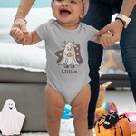 Bebé Personalizado Vaca Fantasma con Calabaza Body Halloween Baby Shower Regalo para Bebé