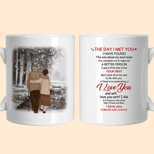 Gepersonaliseerde The Couple Spent The Winter Together Keramische C-type handvat Mok Verjaardagscadeau Verjaardagscadeau voor paar