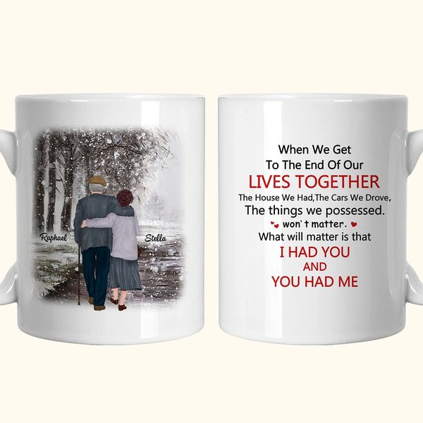 Gepersonaliseerde I Had You And You Had Me Keramische C-type handvat Mok Verjaardagscadeau Verjaardag Kerstcadeau voor paar