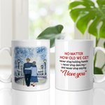 Gepersonaliseerde I Love You Keramische C-type handvat Mok Verjaardagscadeau Verjaardag Kerstcadeau voor paar