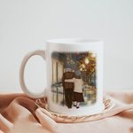 Mug personnalisé Votre premier baiser ou votre premier amour en céramique avec anse en forme de C Cadeau d'anniversaire Cadeau d'anniversaire pour cou