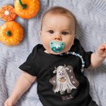 Bebé Personalizado Vaca Fantasma con Calabaza Body Halloween Baby Shower Regalo para Bebé