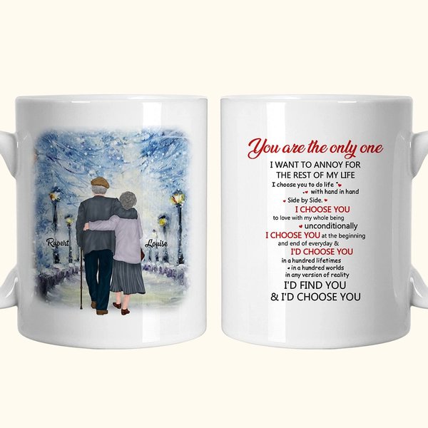 Gepersonaliseerde I Had Find You And I Had Choose You Keramische C-type handvat Mok Verjaardagscadeau Verjaardagscadeau voor paar