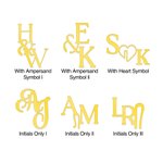 Personalized Initials Drink Topper Acrylic Mirror Tags Anniversary Wedding Party Favor Gift for Couple