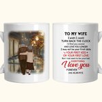Mug personnalisé Votre premier baiser ou votre premier amour en céramique avec anse en forme de C Cadeau d'anniversaire Cadeau d'anniversaire pour cou