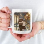 Mug personnalisé Votre premier baiser ou votre premier amour en céramique avec anse en forme de C Cadeau d'anniversaire Cadeau d'anniversaire pour cou