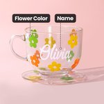 Set di tazze da caffè in vetro personalizzate con nome Decorazione per l'ufficio Regalo di Natale di compleanno per amica ragazza