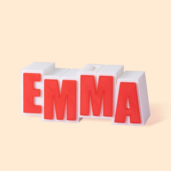 Tirelire Personnalisée en 3D avec Lettres Cadeau de Noël et d'Anniversaire pour Enfant