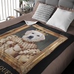 Coperta personalizzata con ritratto di re regina reale dell'animale domestico Arte rinascimentale Regalo per la decorazione della casa per gli amanti 
