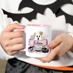 Gepersonaliseerde Spooky Ghost Pompoen 11oz Keramische Mok Halloween Trick or Treat Gift voor Feest Home Decor