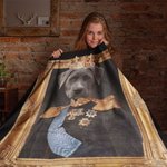 Coperta personalizzata con ritratto di re regina reale dell'animale domestico Arte rinascimentale Regalo per la decorazione della casa per gli amanti 