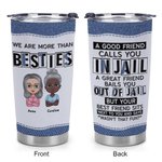 Personalised We Are More Than Besties 20oz Stainless Steel Tumbler for Daily Use Christmas Gift Birthday Gift for Sister