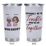 Personalised We Are Trouble 20oz Stainless Steel Tumbler for Hot and Cold Drinks Christmas Gift Birthday Gift for Friend