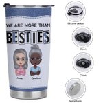 Personalised We Are More Than Besties 20oz Stainless Steel Tumbler for Daily Use Christmas Gift Birthday Gift for Sister